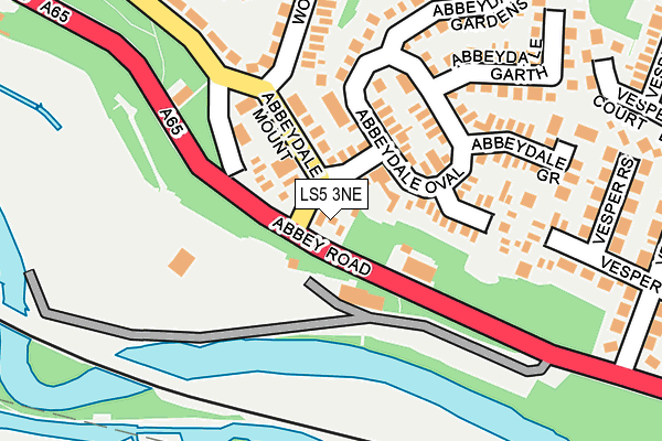 LS5 3NE map - OS OpenMap – Local (Ordnance Survey)