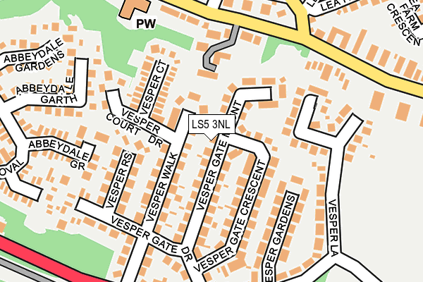 LS5 3NL map - OS OpenMap – Local (Ordnance Survey)