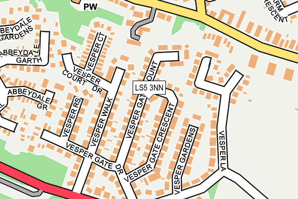 LS5 3NN map - OS OpenMap – Local (Ordnance Survey)