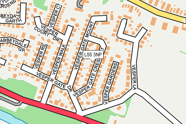 LS5 3NP map - OS OpenMap – Local (Ordnance Survey)