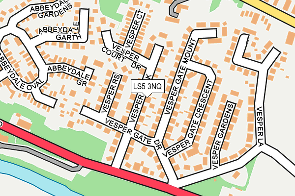 LS5 3NQ map - OS OpenMap – Local (Ordnance Survey)