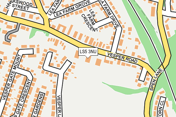 LS5 3NU map - OS OpenMap – Local (Ordnance Survey)