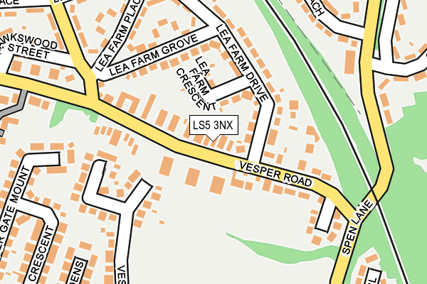 LS5 3NX map - OS OpenMap – Local (Ordnance Survey)