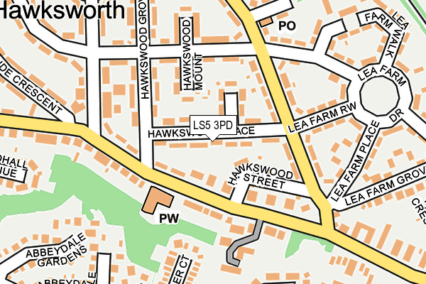 LS5 3PD map - OS OpenMap – Local (Ordnance Survey)