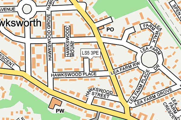 LS5 3PE map - OS OpenMap – Local (Ordnance Survey)