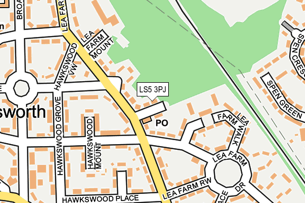 LS5 3PJ map - OS OpenMap – Local (Ordnance Survey)