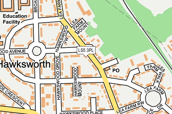 LS5 3PL map - OS OpenMap – Local (Ordnance Survey)