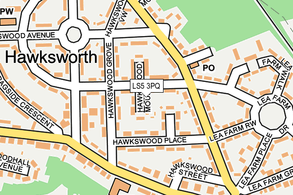 LS5 3PQ map - OS OpenMap – Local (Ordnance Survey)