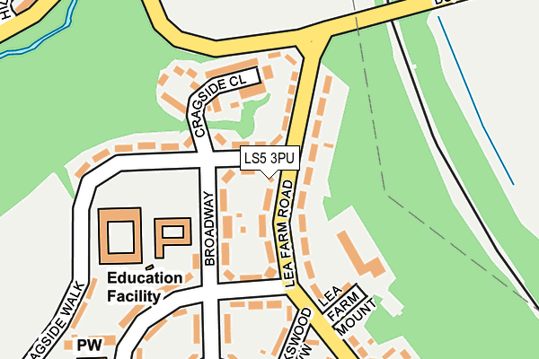 LS5 3PU map - OS OpenMap – Local (Ordnance Survey)