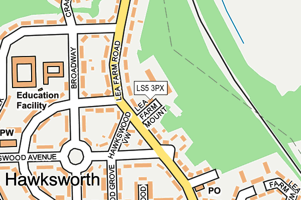 LS5 3PX map - OS OpenMap – Local (Ordnance Survey)