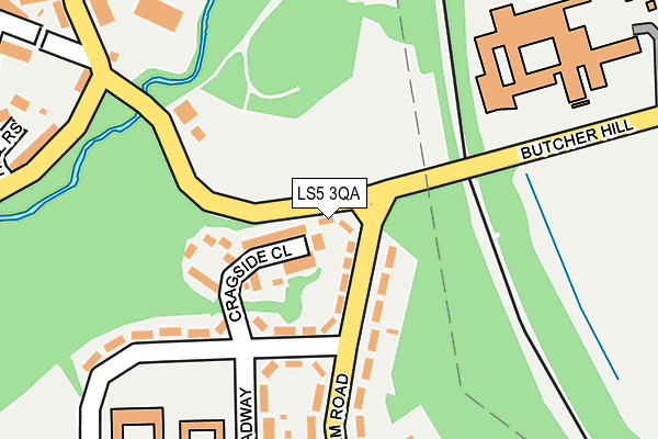 LS5 3QA map - OS OpenMap – Local (Ordnance Survey)
