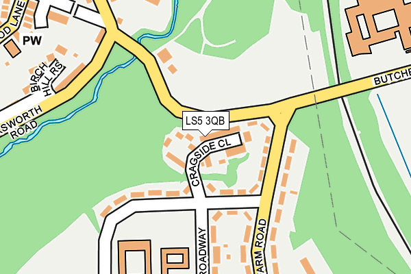 LS5 3QB map - OS OpenMap – Local (Ordnance Survey)