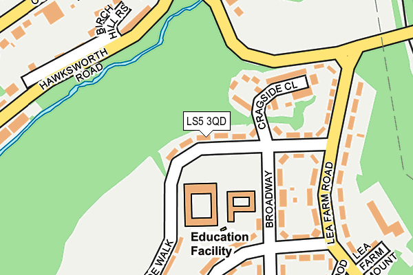 LS5 3QD map - OS OpenMap – Local (Ordnance Survey)