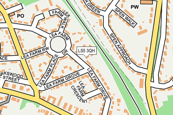 LS5 3QH map - OS OpenMap – Local (Ordnance Survey)
