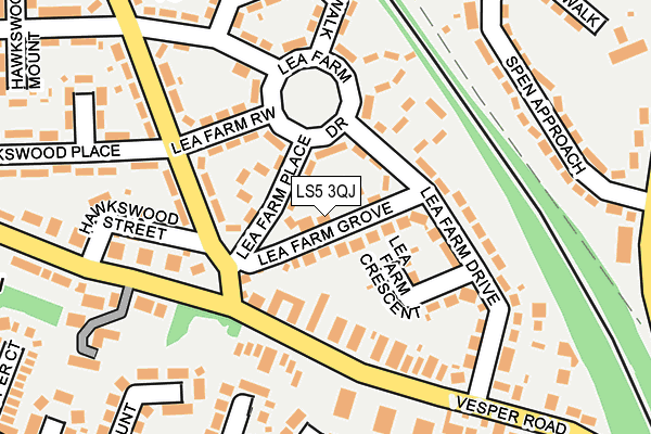 LS5 3QJ map - OS OpenMap – Local (Ordnance Survey)