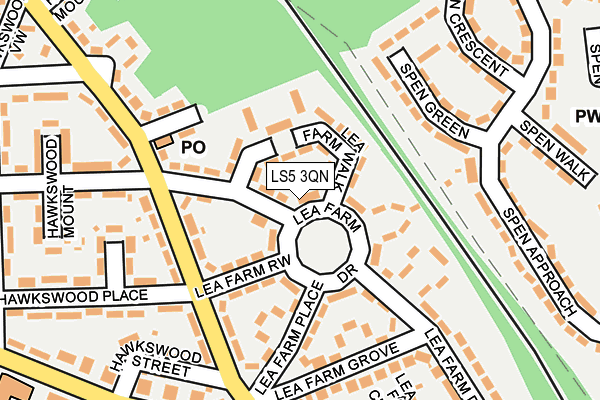 LS5 3QN map - OS OpenMap – Local (Ordnance Survey)