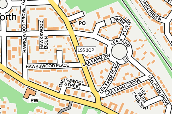 LS5 3QP map - OS OpenMap – Local (Ordnance Survey)