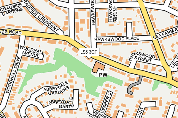 LS5 3QT map - OS OpenMap – Local (Ordnance Survey)