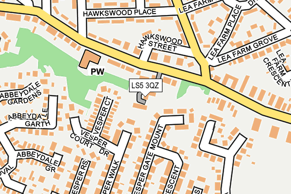 LS5 3QZ map - OS OpenMap – Local (Ordnance Survey)