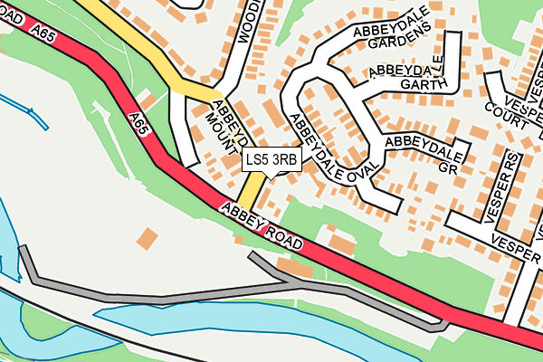 LS5 3RB map - OS OpenMap – Local (Ordnance Survey)