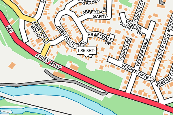 LS5 3RD map - OS OpenMap – Local (Ordnance Survey)