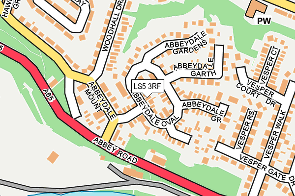 LS5 3RF map - OS OpenMap – Local (Ordnance Survey)