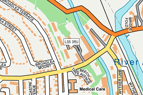 LS5 3RU map - OS OpenMap – Local (Ordnance Survey)