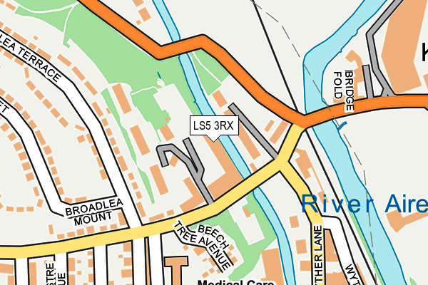 LS5 3RX map - OS OpenMap – Local (Ordnance Survey)