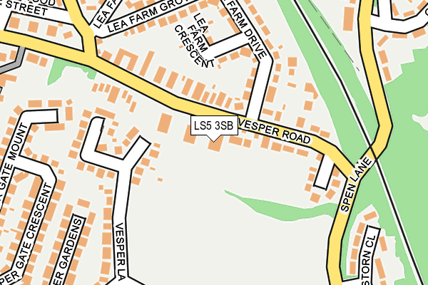 LS5 3SB map - OS OpenMap – Local (Ordnance Survey)