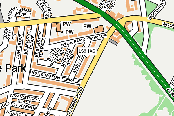 LS6 1AG map - OS OpenMap – Local (Ordnance Survey)