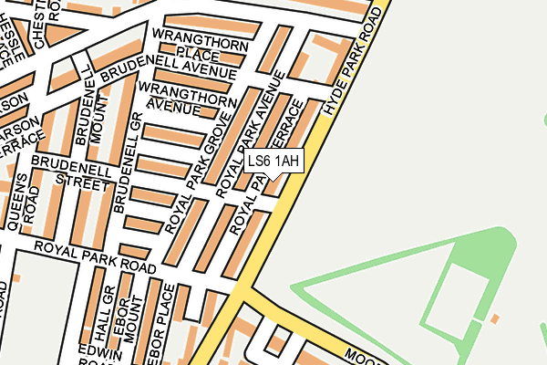 LS6 1AH map - OS OpenMap – Local (Ordnance Survey)