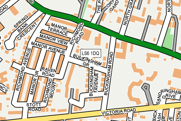 LS6 1DQ map - OS OpenMap – Local (Ordnance Survey)
