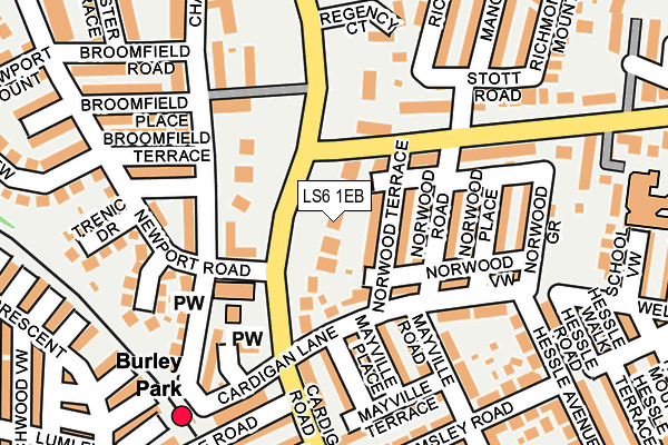 LS6 1EB map - OS OpenMap – Local (Ordnance Survey)