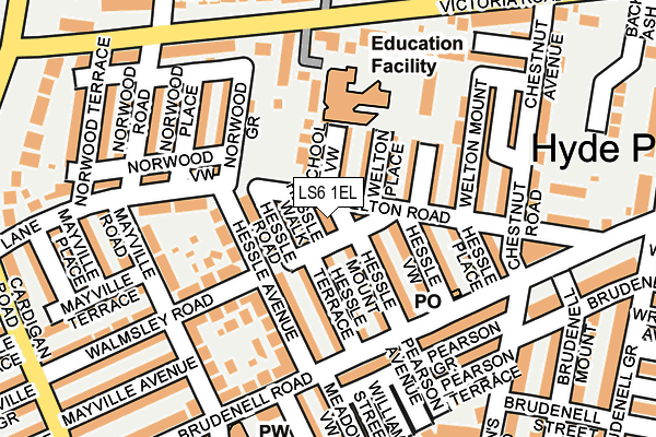 LS6 1EL map - OS OpenMap – Local (Ordnance Survey)