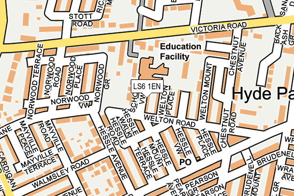 LS6 1EN map - OS OpenMap – Local (Ordnance Survey)