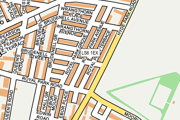 LS6 1EX map - OS OpenMap – Local (Ordnance Survey)