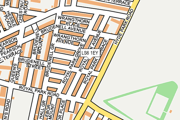 LS6 1EY map - OS OpenMap – Local (Ordnance Survey)