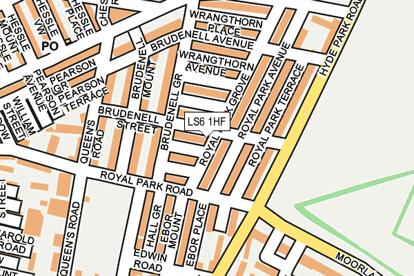 LS6 1HF map - OS OpenMap – Local (Ordnance Survey)