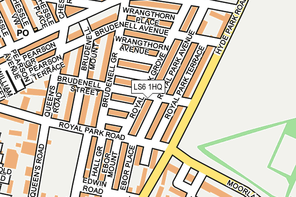 LS6 1HQ map - OS OpenMap – Local (Ordnance Survey)