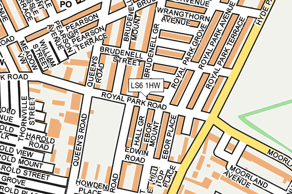 LS6 1HW map - OS OpenMap – Local (Ordnance Survey)
