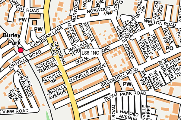 LS6 1NG map - OS OpenMap – Local (Ordnance Survey)