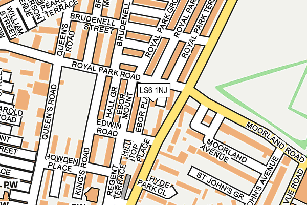 LS6 1NJ map - OS OpenMap – Local (Ordnance Survey)