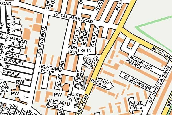 LS6 1NL map - OS OpenMap – Local (Ordnance Survey)