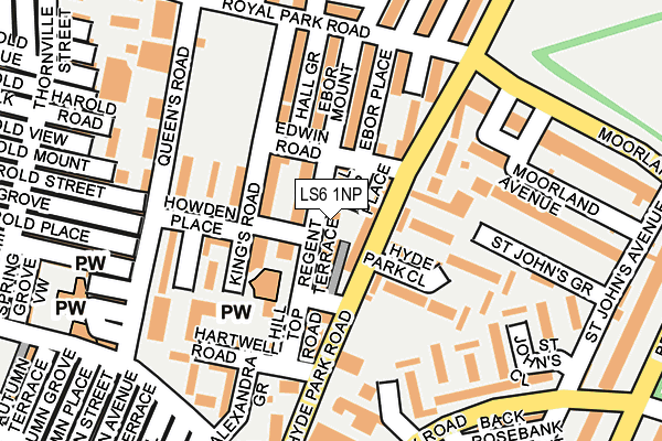 LS6 1NP map - OS OpenMap – Local (Ordnance Survey)