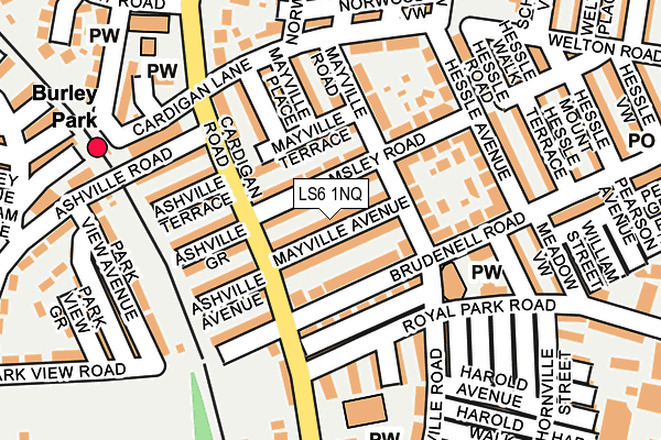 LS6 1NQ map - OS OpenMap – Local (Ordnance Survey)