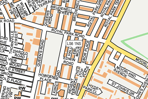 LS6 1NS map - OS OpenMap – Local (Ordnance Survey)