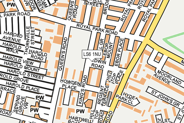 LS6 1NU map - OS OpenMap – Local (Ordnance Survey)