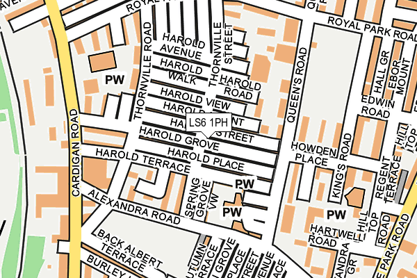 LS6 1PH map - OS OpenMap – Local (Ordnance Survey)