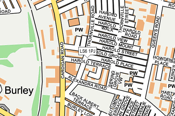 LS6 1PJ map - OS OpenMap – Local (Ordnance Survey)