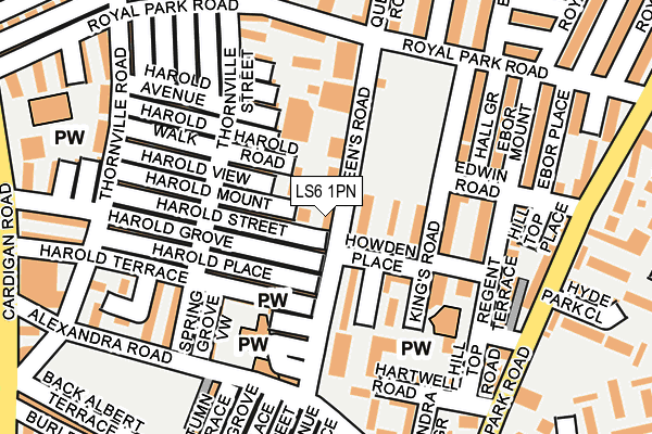 LS6 1PN map - OS OpenMap – Local (Ordnance Survey)